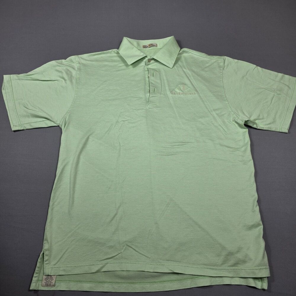 Peter Millar Golf Polo Shirt Double Mercerized Cotton Men's Size Large